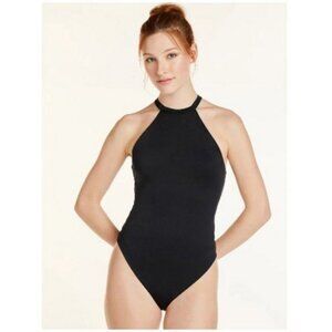 NWT Black High Neck Bodysuit MADDEN NYC Thong Bodysuit Womans Plus Size XXL 2XL